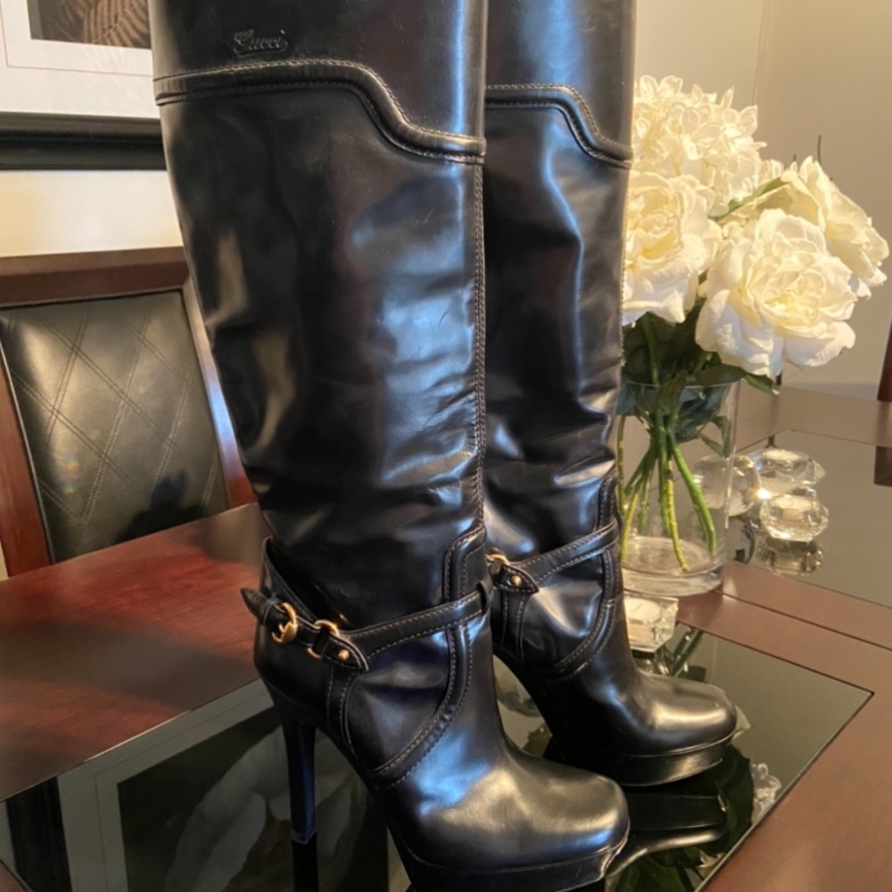 AUTHENTIC GUCCI Dalia Knee High Boots